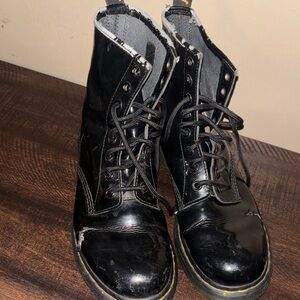 Dr. Martens Shiny Black Combat Boots